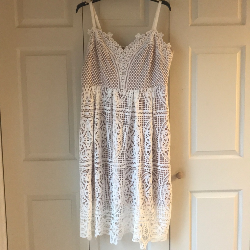 White lace looking sundress
